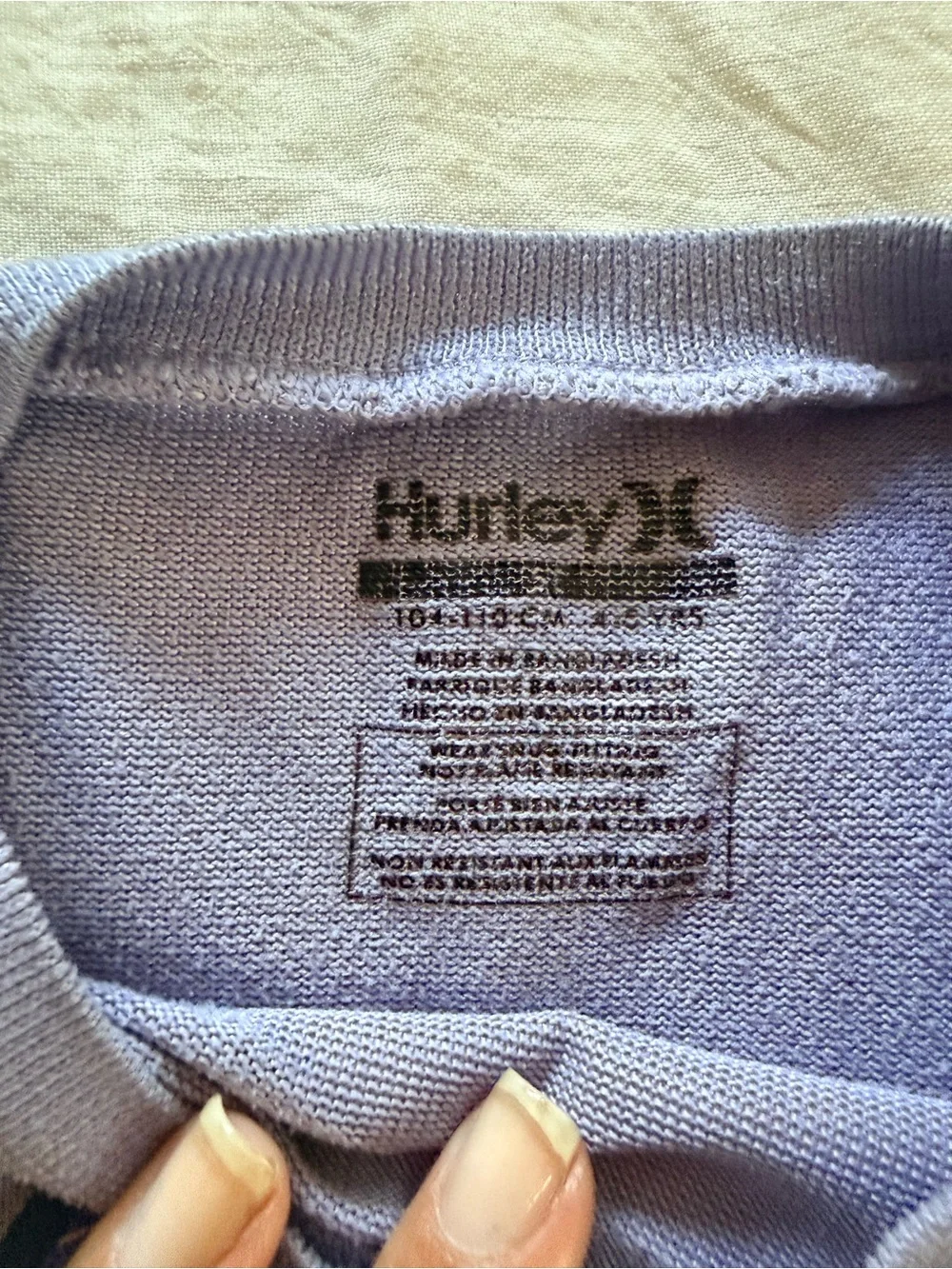 Hurley soft lavender